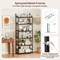 6-Tier Industrial Bookshelf Bookcase with Metal Frame and Anti-Tip Kits